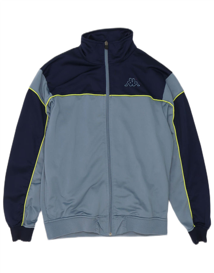 Giacca da tuta da uomo Kappa Small blu in poliestere color block