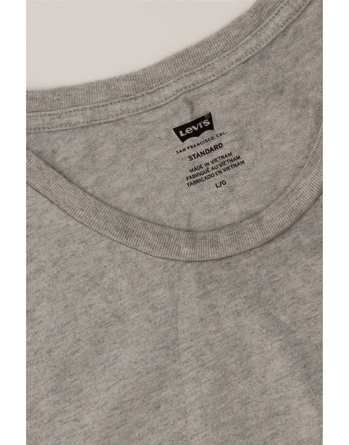 Levi's Mens T-Shirt Top Large Grey Cotton
