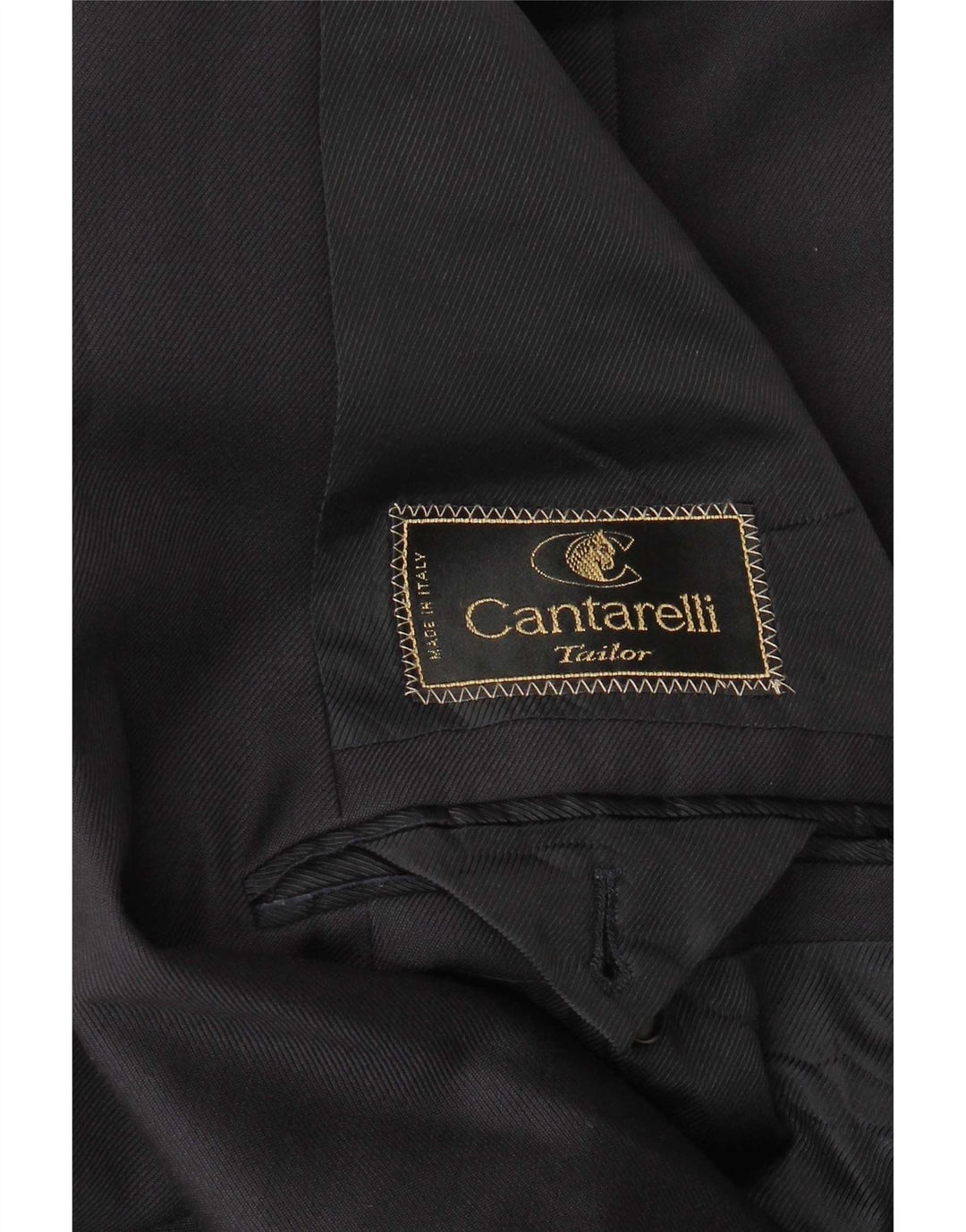 Cantarelli Mens Double Breasted Blazer Jacket UK 40 Large Black