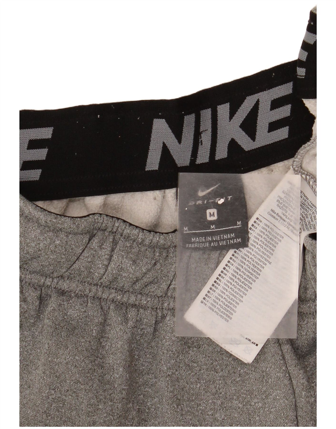 Nike Mens Dri Fit Tracksuit Trousers Joggers Medium Grey Flecked Polyester