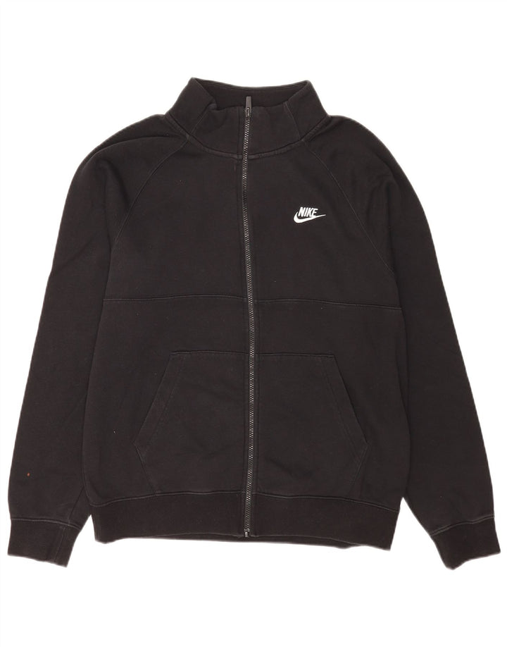 Nike Mens Tracksuit Top Jacket Medium Black Cotton
