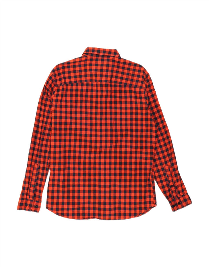 JACK & JONES Mens Core Slim Fit Shirt Medium Red Check Cotton