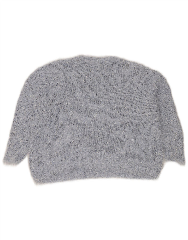 Maglione maglione girocollo da donna Marks & Spencer UK 20 2XL poliestere blu