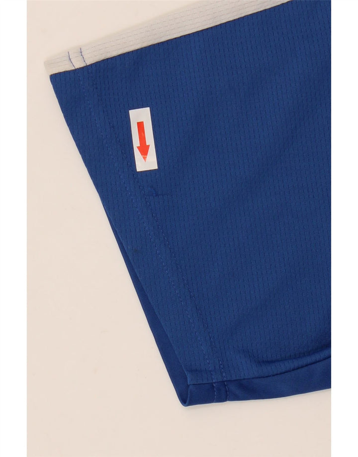 PUMA Mens T-Shirt Top Large Blue Colourblock Polyester