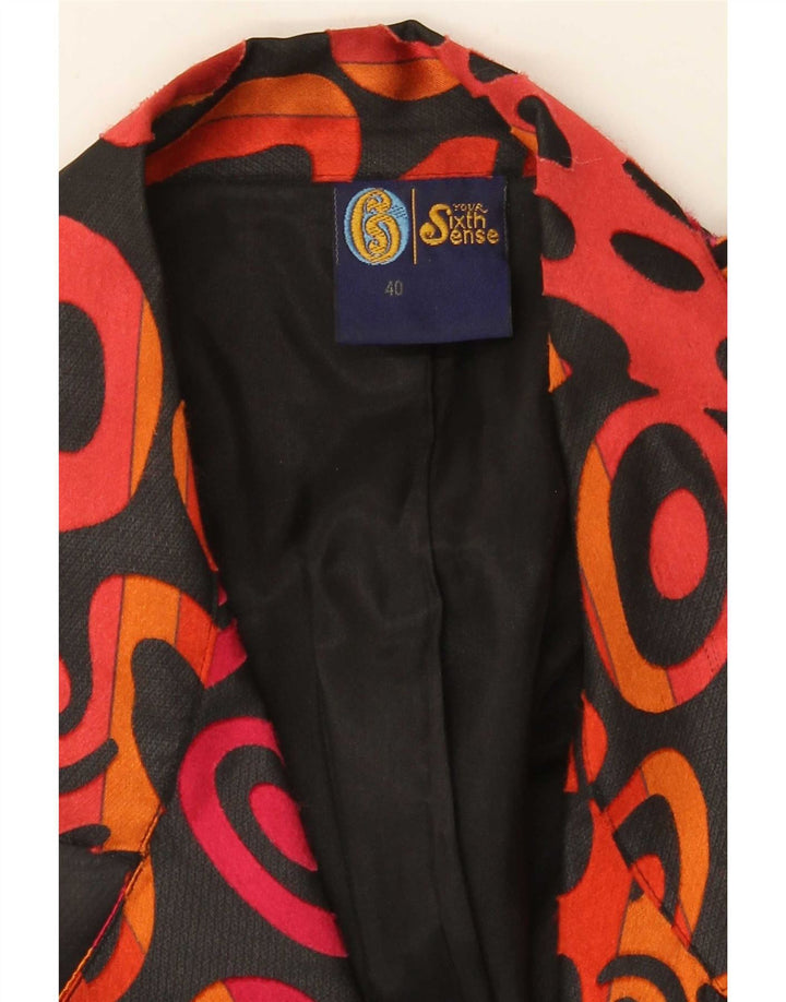 Your Sixth Sense Veste Blazer 2 Boutons Femme EU 40 Moyen Noir Géométrique