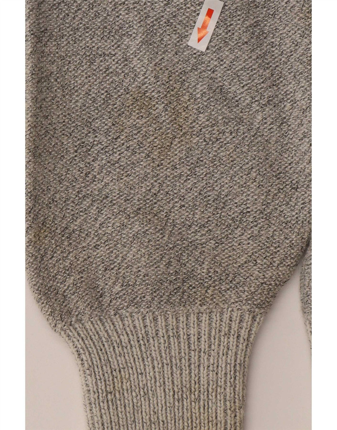 Marek Mens V-Neck Jumper Sweater Medium Grey Striped