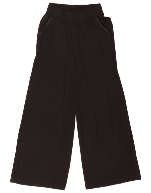 MINT VELVET Pantalon de survêtement à jambe large pour femme UK 8 Small Noir Viscose
