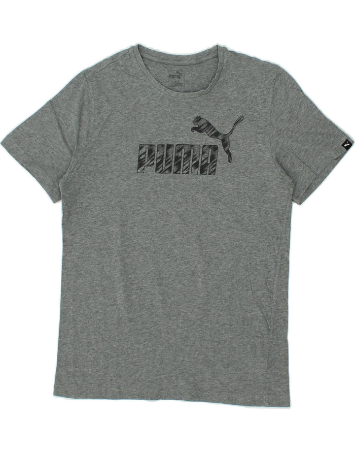 PUMA Mens Graphic T-Shirt Top Large Grey Cotton Vintage Puma and Second-Hand Puma from Messina Hembry 