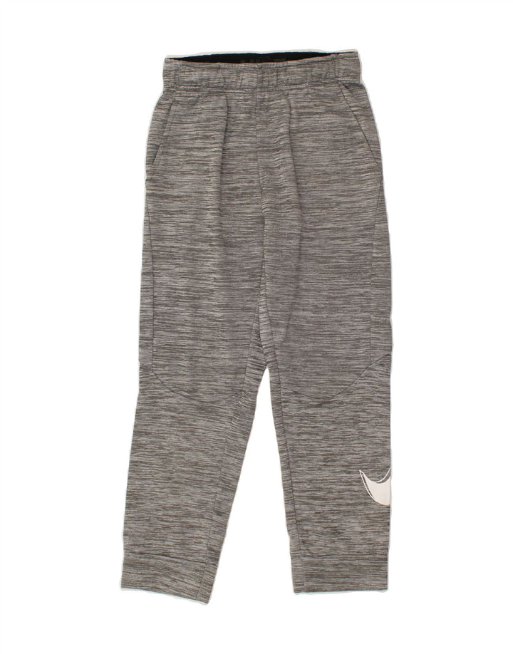NIKE Boys Dri Fit Graphic Tracksuit Trousers 10-11 Years Medium Grey Vintage Nike and Second-Hand Nike from Messina Hembry 