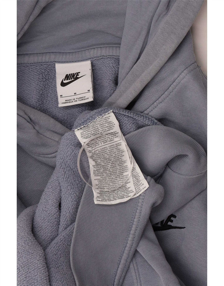 Nike Mens Hoodie Jumper Medium Blue Cotton