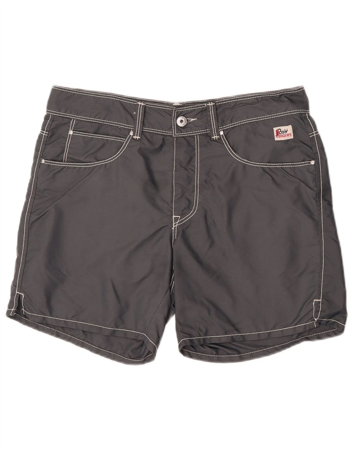 Roy Rogers Mens Swimming Shorts Medium Grey Polyamide