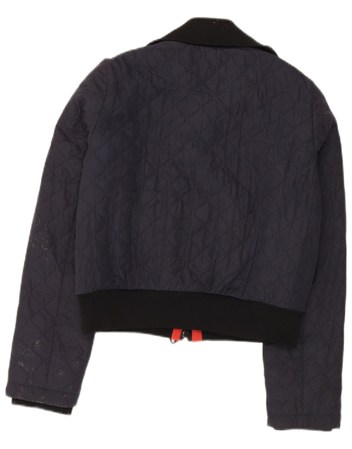 Giacca trapuntata corta da donna Zara UK 10 piccola blu navy