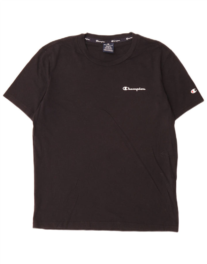 Champion Mens T-Shirt Top Small Black Cotton