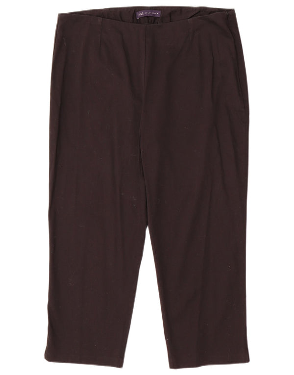 Marks & Spencer Dame Capri Bukser UK 14 Large W32 L21 Sort Bomuld