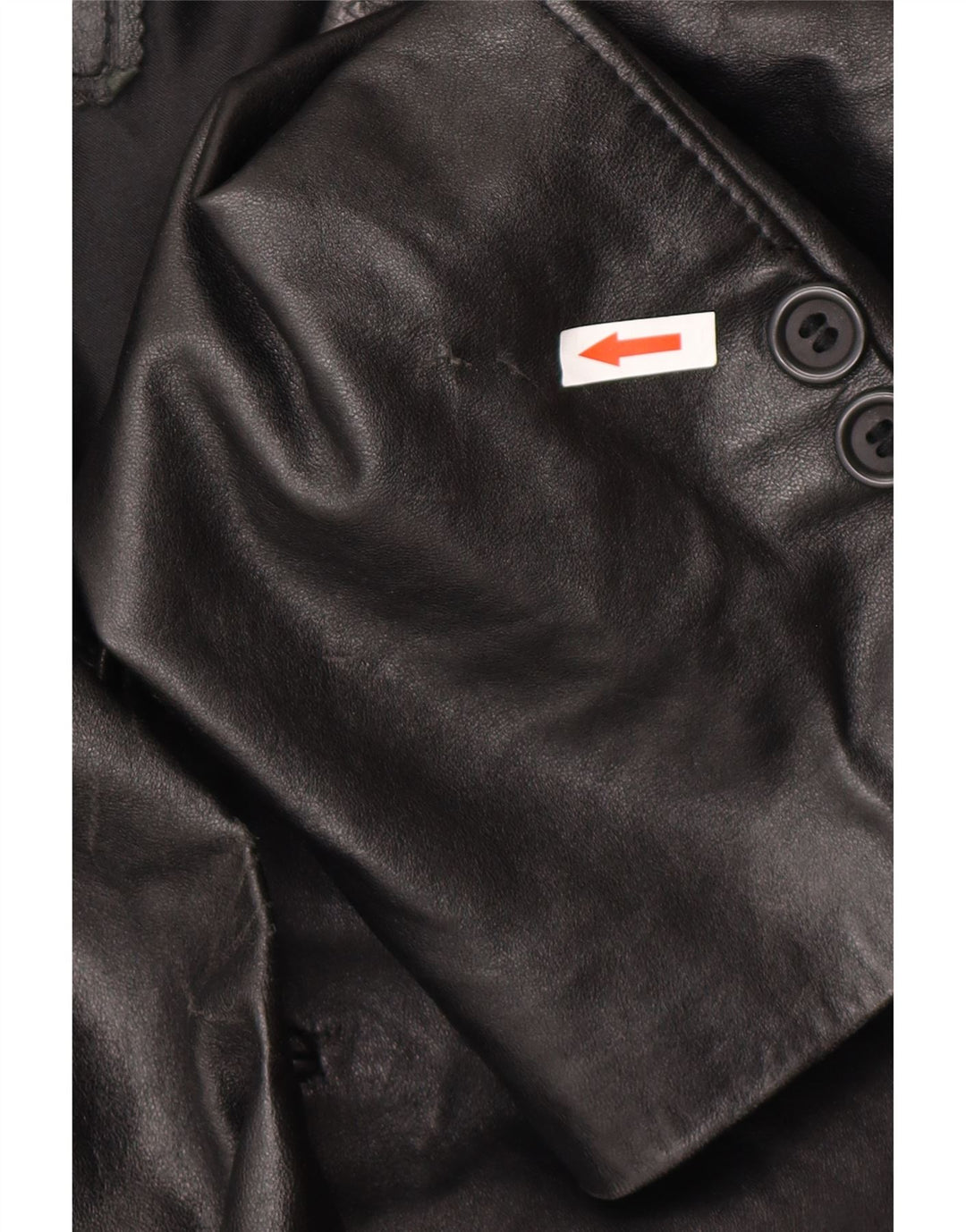 Wake Womens Leather Coat UK 22 3XL Black Leather