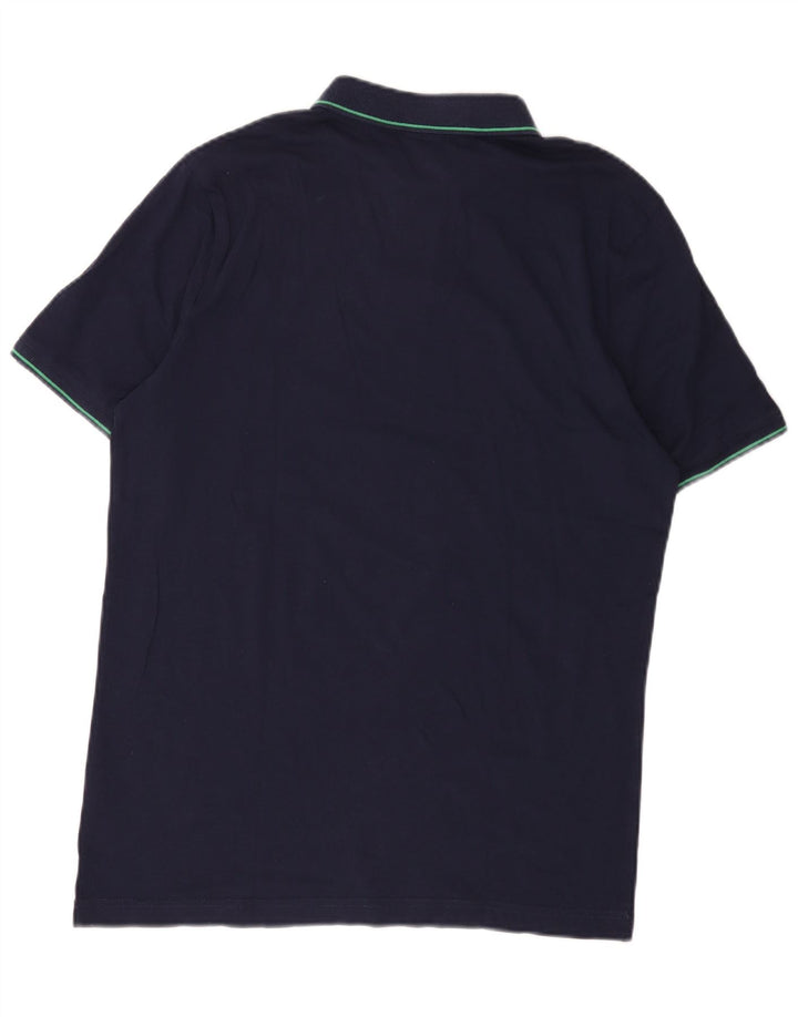 Puma Mens Polo Shirt Medium Navy Blue Cotton