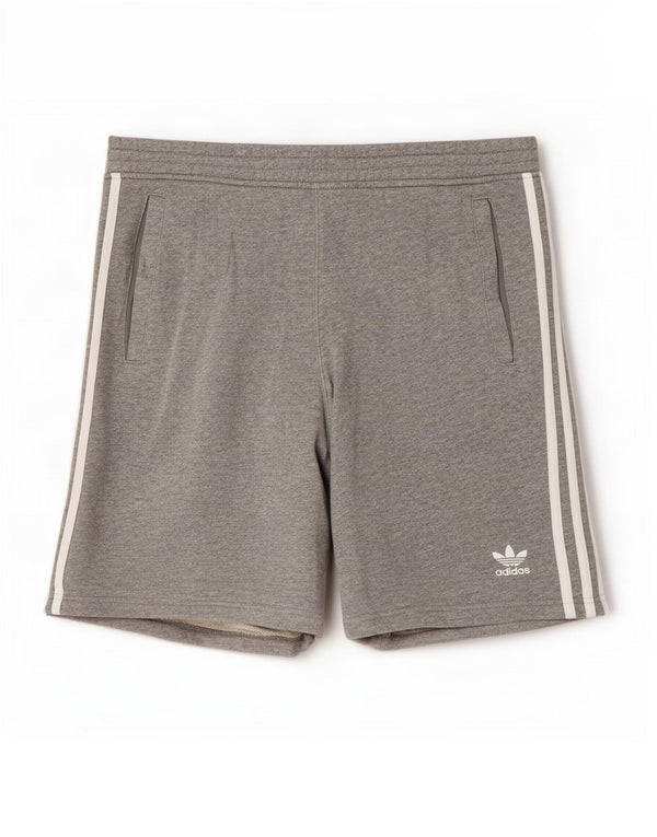Pantaloncini sportivi da uomo Adidas Large in cotone chiazzato grigio