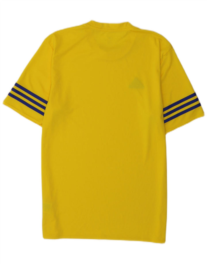 Adidas Mens Climalite T-Shirt Top Medium Yellow Polyester