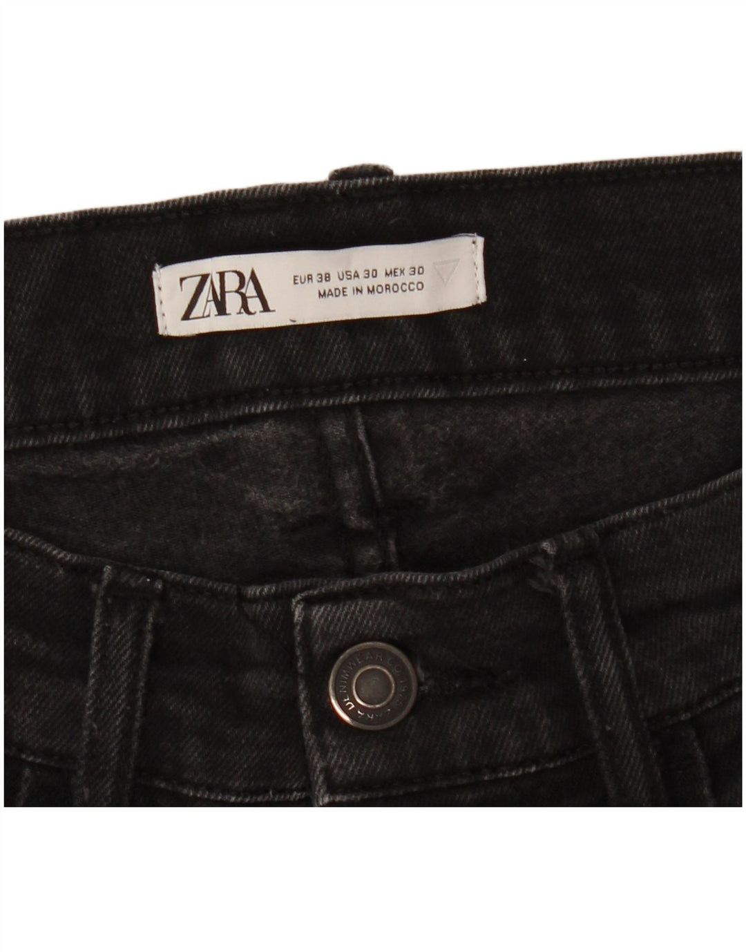 ZARA Mens Slim Jeans EU 38 Small W30 L31 Black