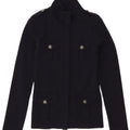 Maglione cardigan da donna Blauer UK 10 piccolo in lana blu navy