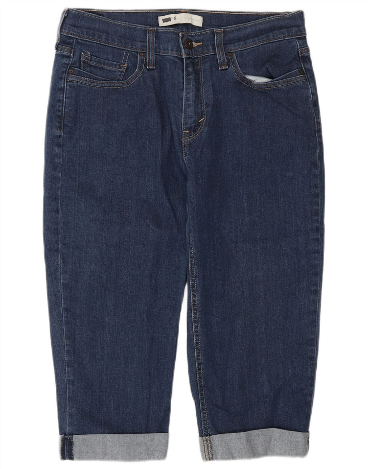 LEVI'S Womens Capri Jeans US 8 Medium W29 L17 Blue Cotton