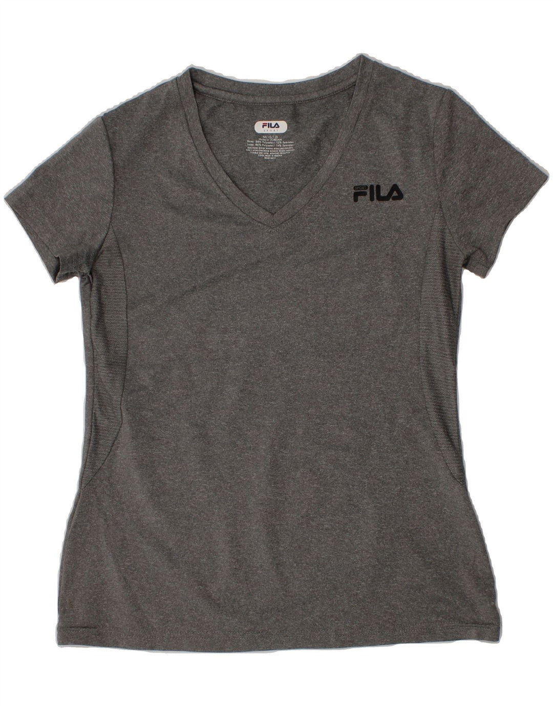 FILA Girls T-Shirt Top 10-11 Years Medium Grey Polyester Vintage Fila and Second-Hand Fila from Messina Hembry 
