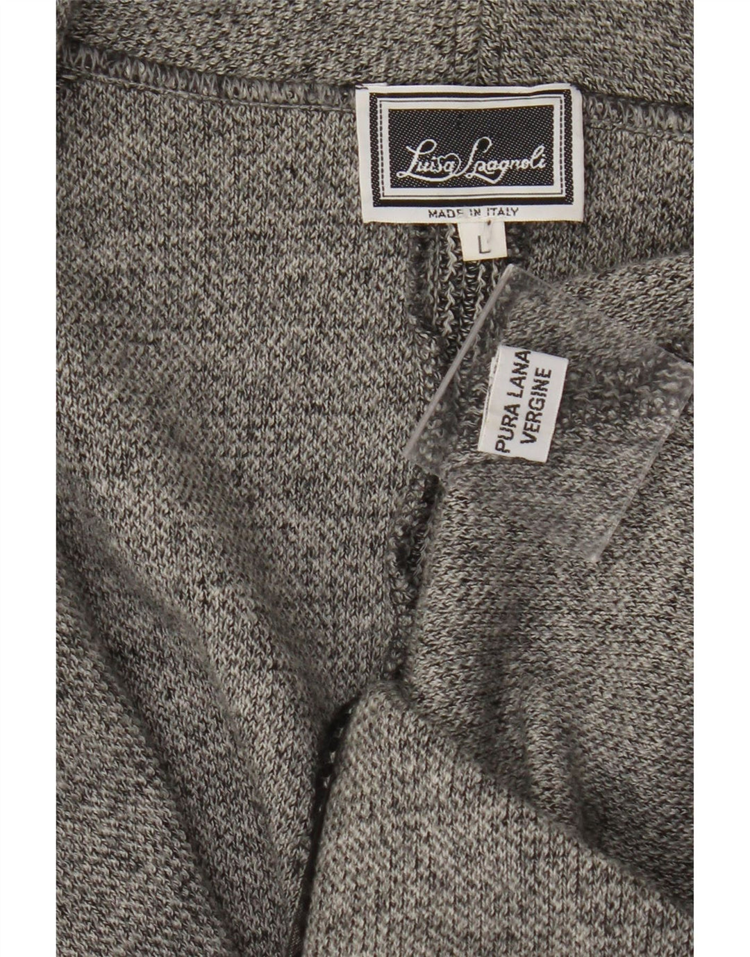 Luisa Spagnoli Womens 2 Button Blazer Jacket UK 14 Large Grey Virgin Wool