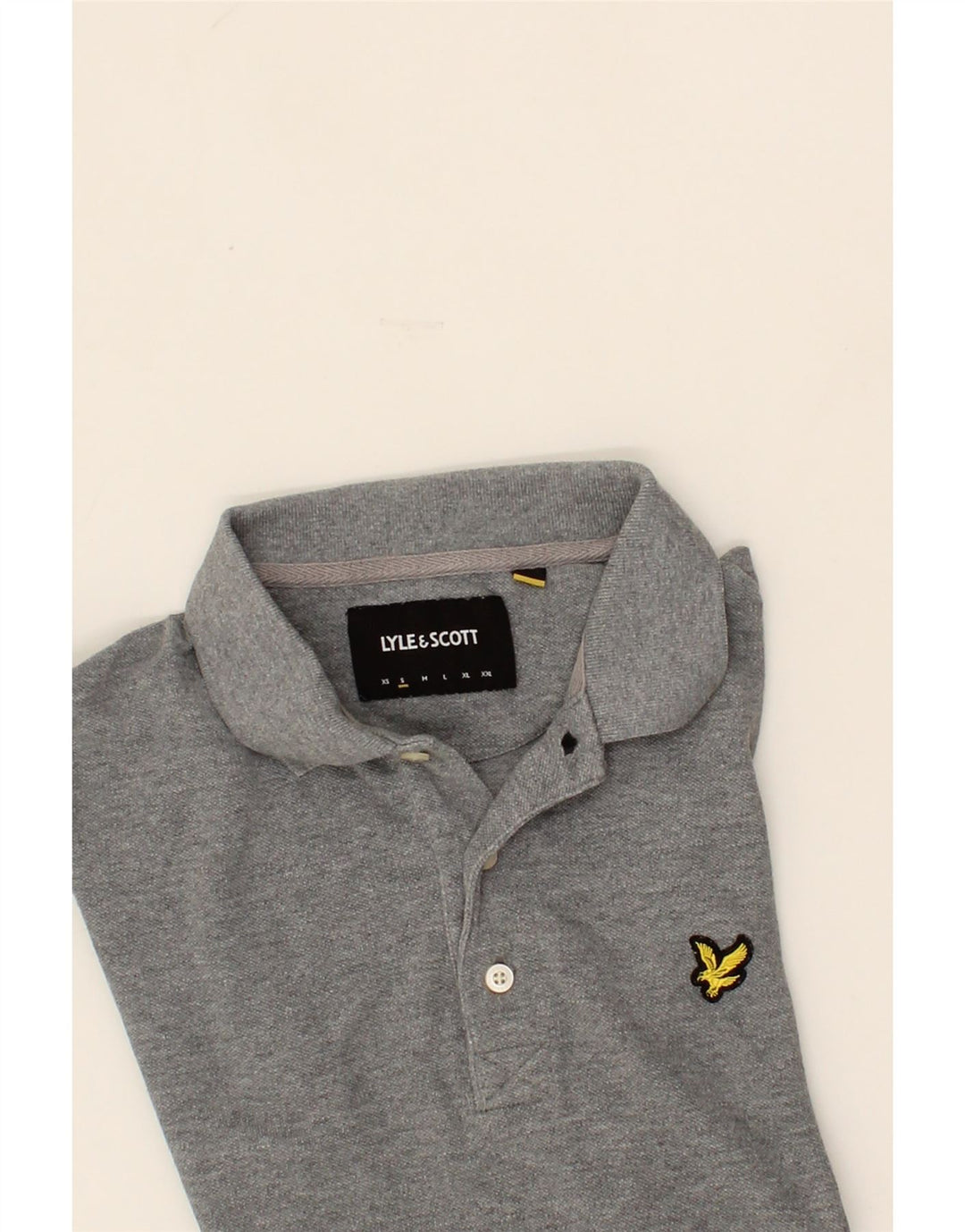 LYLE & SCOTT Mens Polo Shirt Small Grey Cotton Vintage Lyle & Scott and Second-Hand Lyle & Scott from Messina Hembry 
