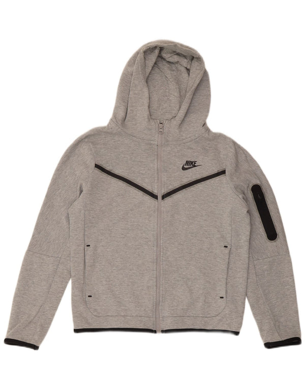 Nike drenge Regular Fit hættetrøje med lynlås 12-13 år Large Grey Sports