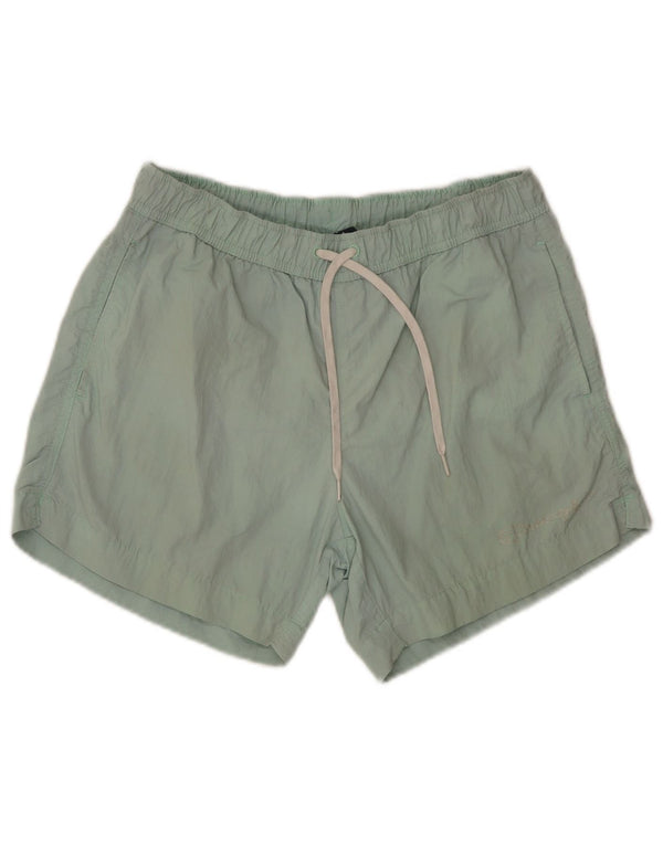 Champion Mens Swimming Shorts Small Green Polyamide