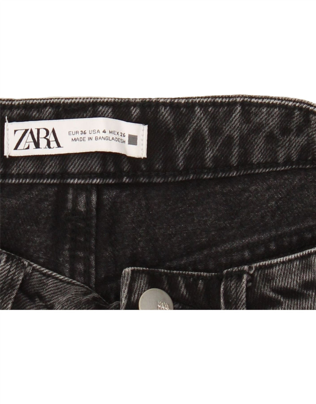 ZARA Womens Denim Shorts EU 36 XS W26 Grey Vintage Zara and Second-Hand Zara from Messina Hembry 