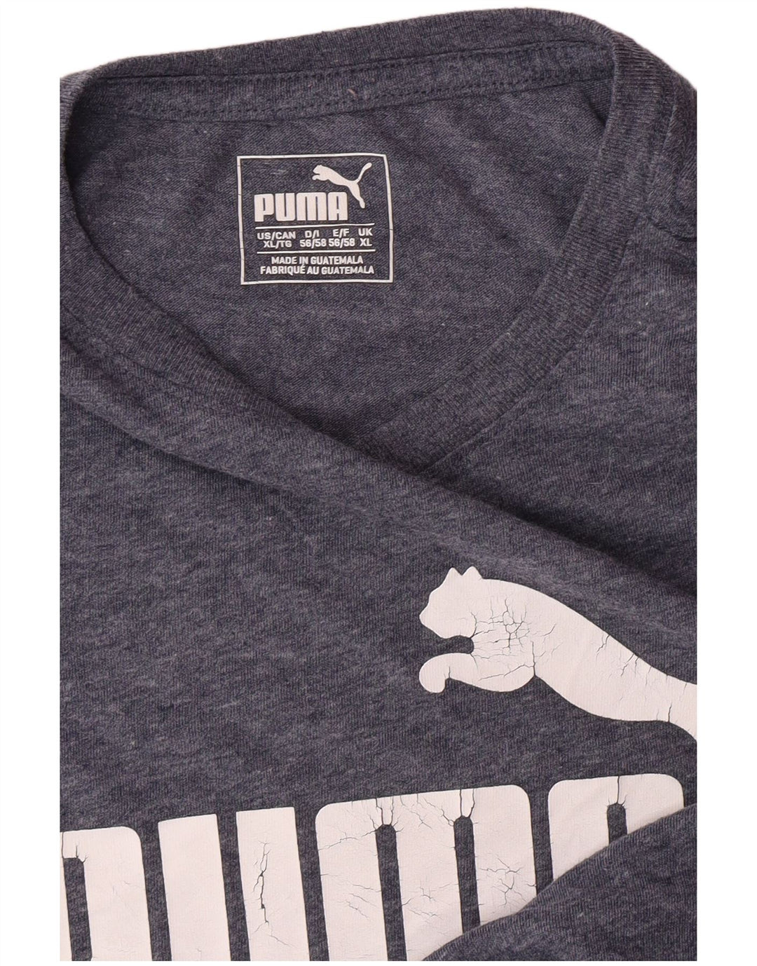 PUMA Mens Graphic T-Shirt Top XL Blue