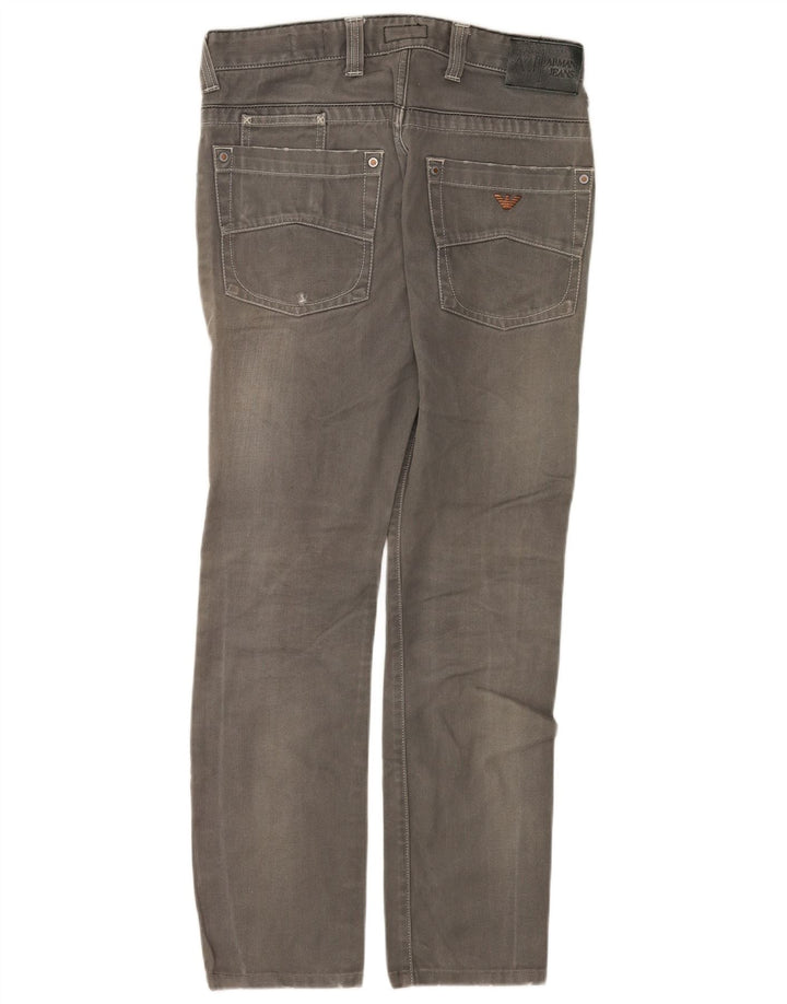 ARMANI Mens Slim Jeans W32 L30 Grey Cotton