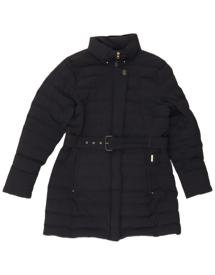 Woolrich ženski podstavljeni kaput UK 16 veliki tamnoplavi poliester
