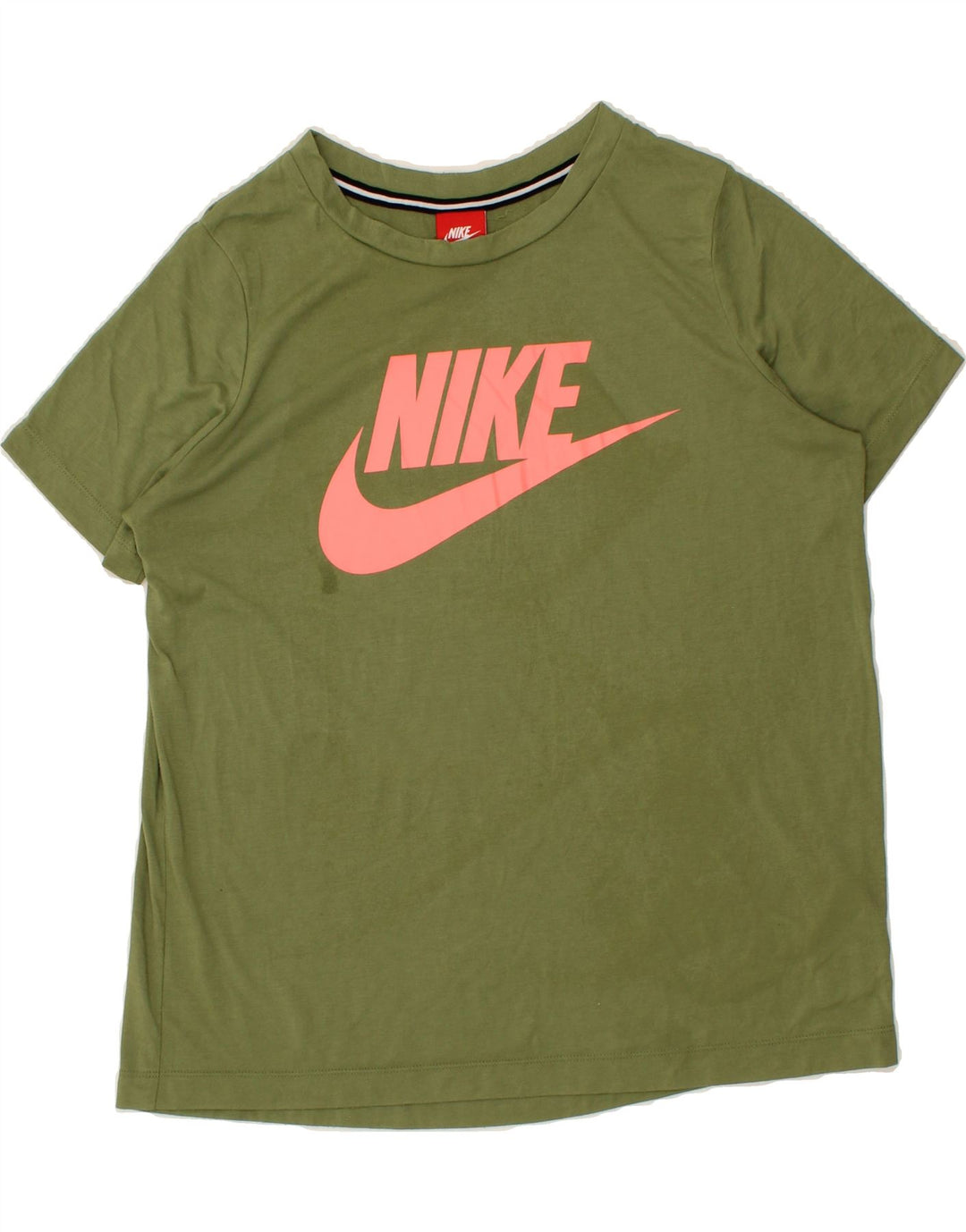 NIKE Womens Graphic T-Shirt Top UK 16 Large Green Polyester Vintage Nike and Second-Hand Nike from Messina Hembry 