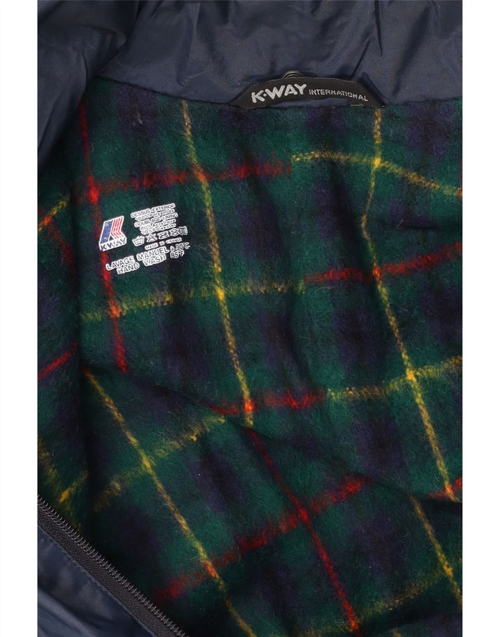 K-Way Mens Windbreaker Jacket UK 40 Large Navy Blue