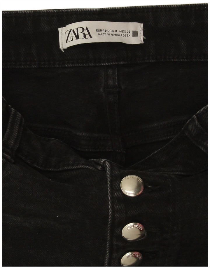 Zara Jeans Bootcut Mujer EU 40 Medium W30 L26 Algodón Negro