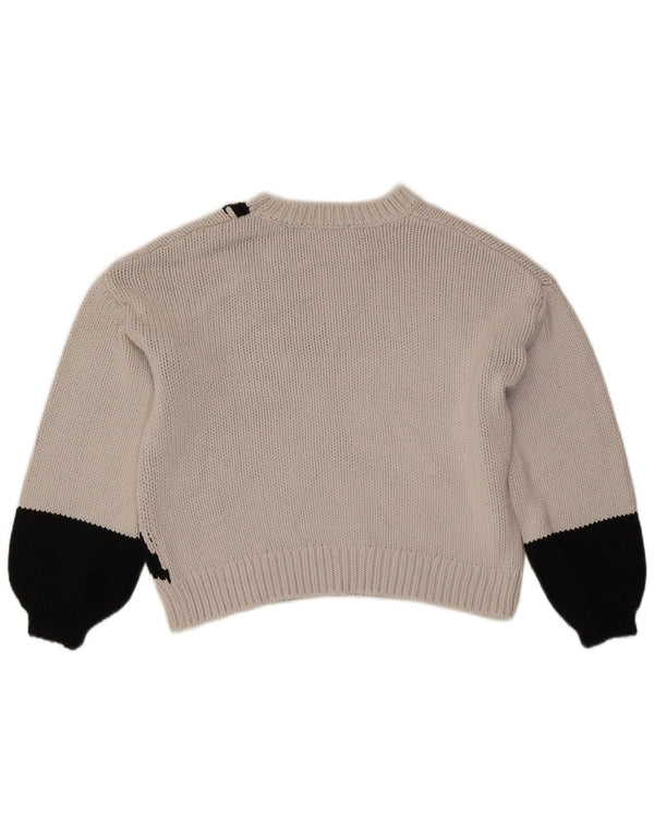 MINT VELVET Pulover crop pentru femei cu gât de barcă UK 14 Medium White