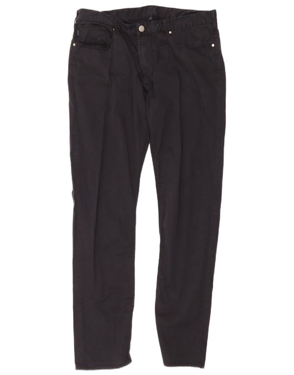 Armani Mens Slim Jeans W36 L32 Navy Blue Cotton