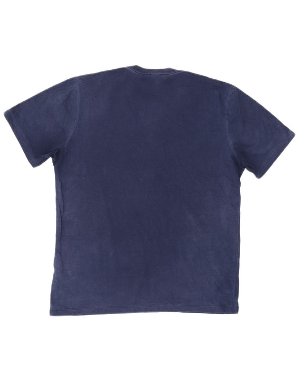 Reiss Herre T-Shirt Top Medium Marineblå Bomuld