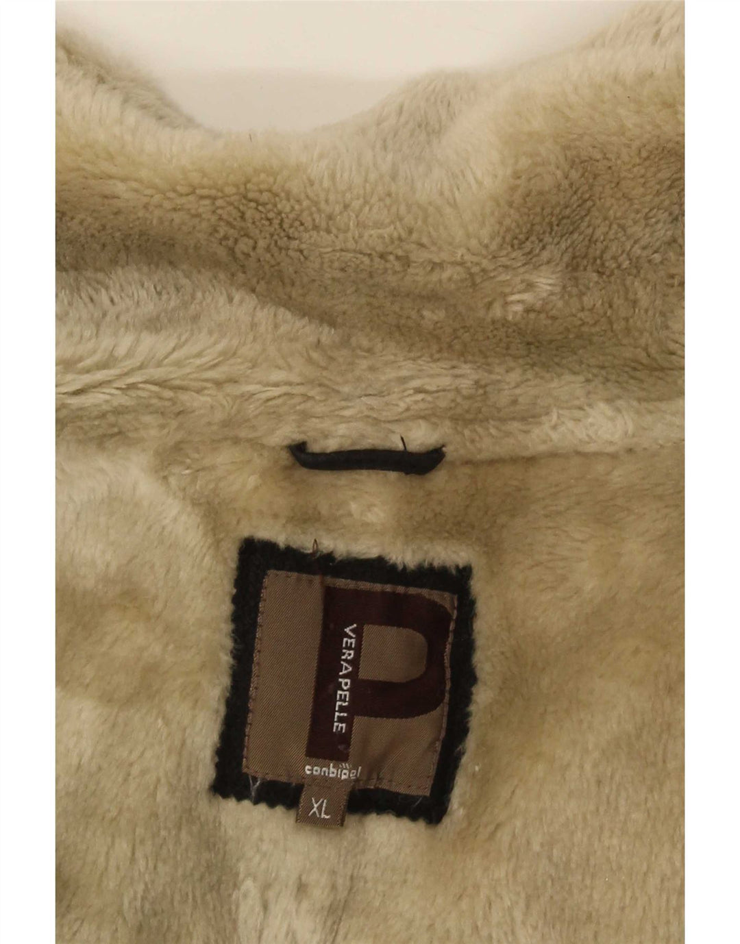 Conbipel Mens Shearling Jacket UK 42 XL crna koža