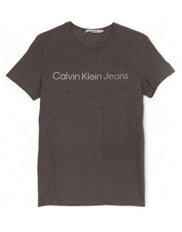 Calvin Klein Jeans Mens Graphic T-Shirt Top Medium Grey