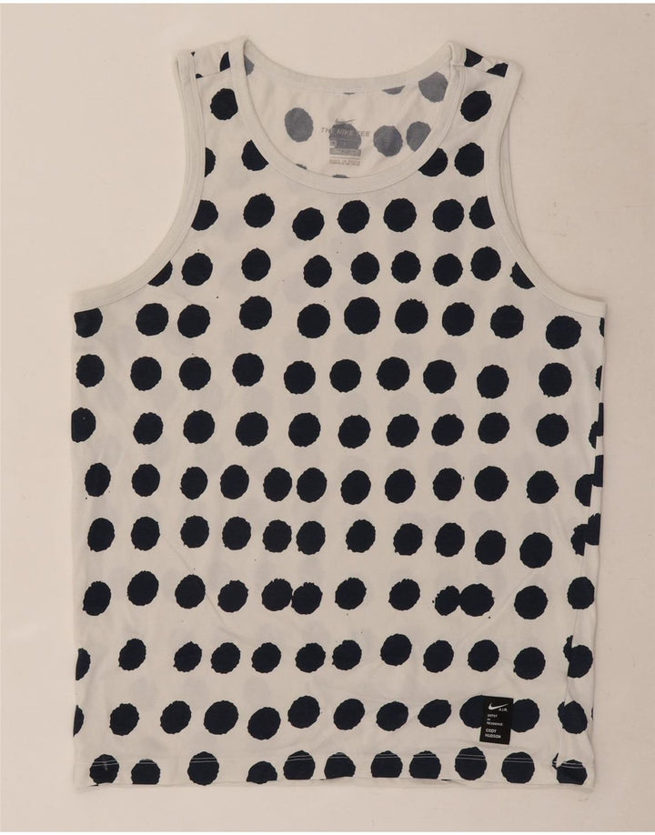 Nike Mens Dri Fit Vest Top Medium White Polka Dot