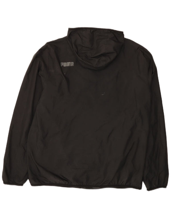 Puma Herren-Regenjacke mit Kapuze, UK 18, XL, Schwarz, Polyester