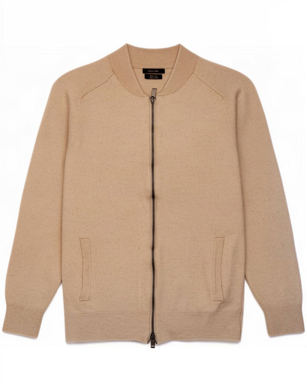 Pulover cardigan Massimo Dutti pentru femei UK 12 Medium Beige Lână