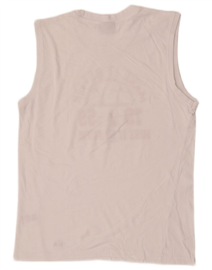 ELLESSE Herre Grafisk Vest Top XL Hvid Bomuld