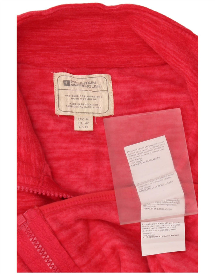 Mountain Warehouse Womens Fleece Jacket UK 14 Large Pink Polyester