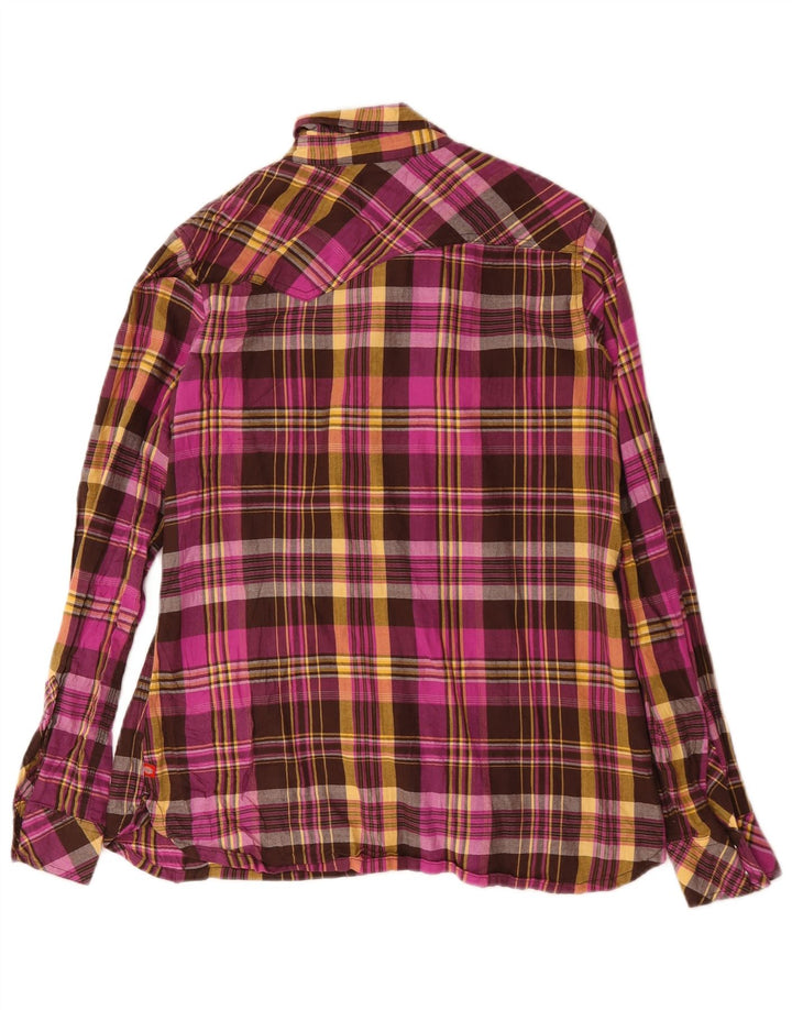 Dickies Womens Flannel Shirt UK 16 Large Multicoloured Check Cotton