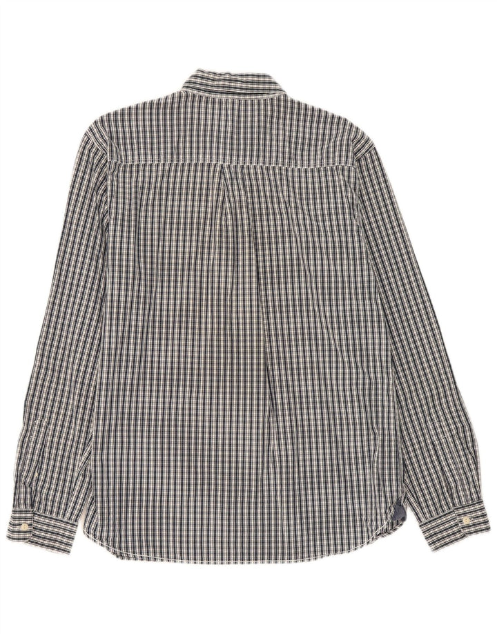 White Stuff Mens Classic Fit Shirt XL Navy Blue Check Cotton