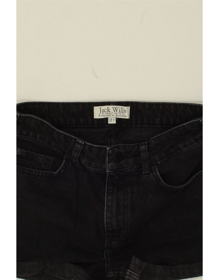 JACK WILLS Womens Denim Shorts US 6 Medium W28  Black Cotton Vintage Jack Wills and Second-Hand Jack Wills from Messina Hembry 